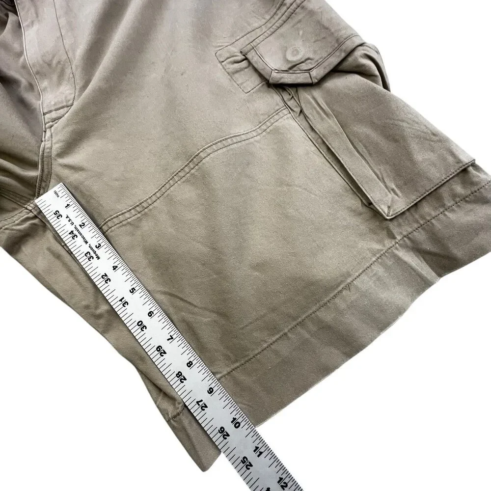 Polo Ralph Lauren Cargo Shorts Mens Size 42 Khaki Military Style 10.5” Inseam
